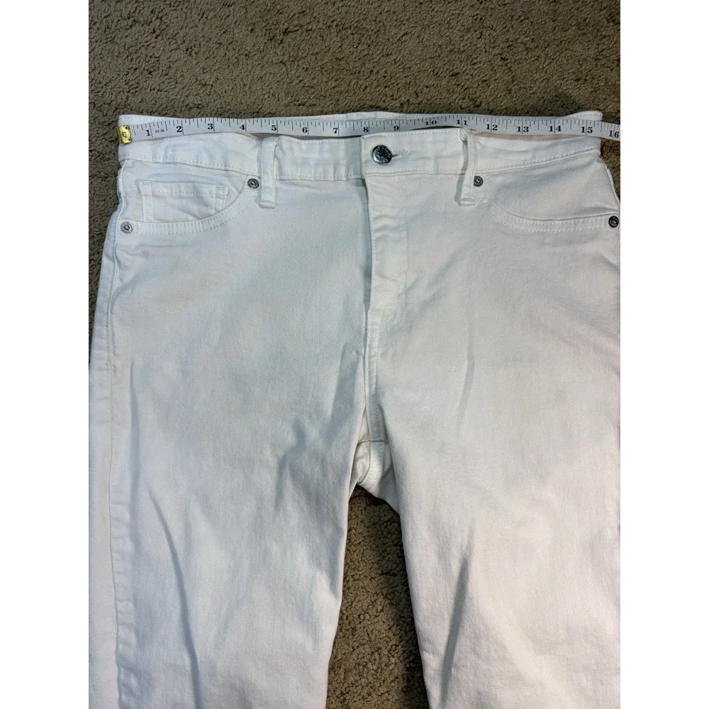 Lucky Brand Ava Skinny Jeans Women Size 10/30 White Mid Rise Preppy
